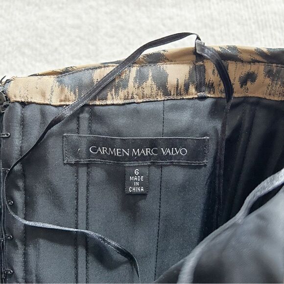 CARMEN MARC VALVO Formal Dress Strapless Size 6 - Picture 3 of 9